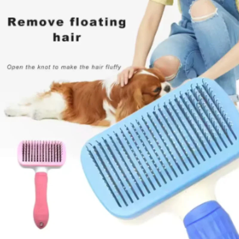 Pet Hair Remover Brush – Dog & Cat Long Hair Grooming Comb
