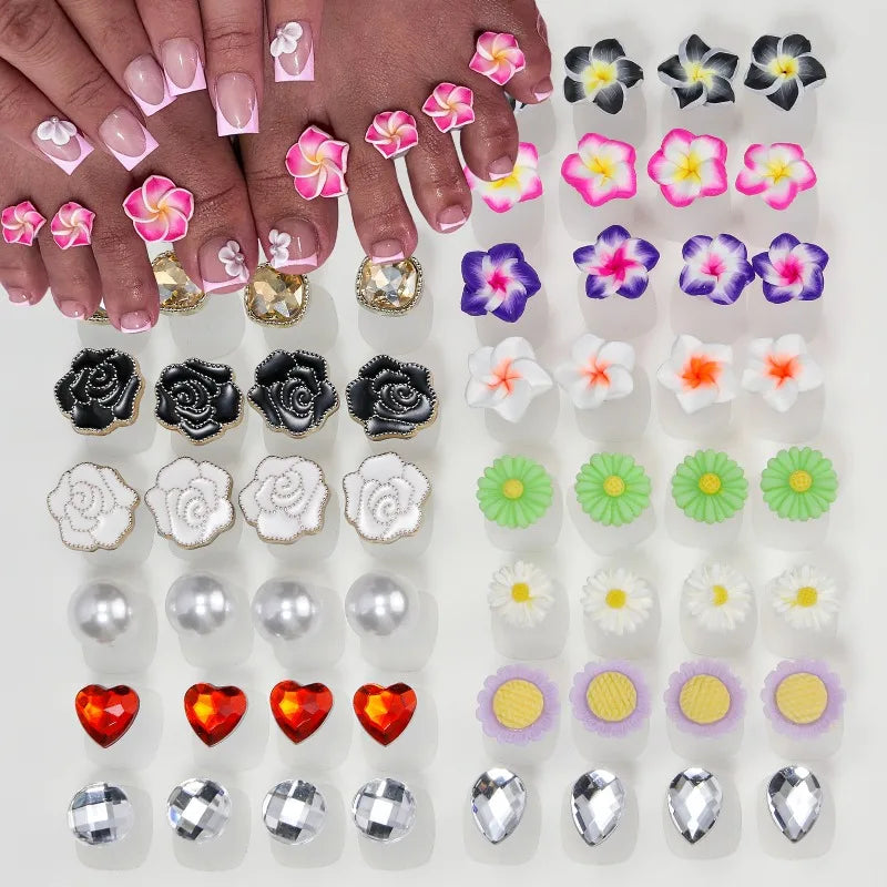 8-Piece Silicone Flower Toe Separators for Pedicure | Nixie