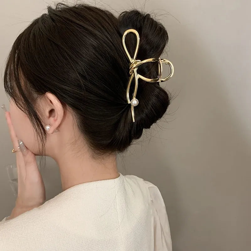 Metal Geometric Hair Claw Clips – Korean Style Barrettes Women