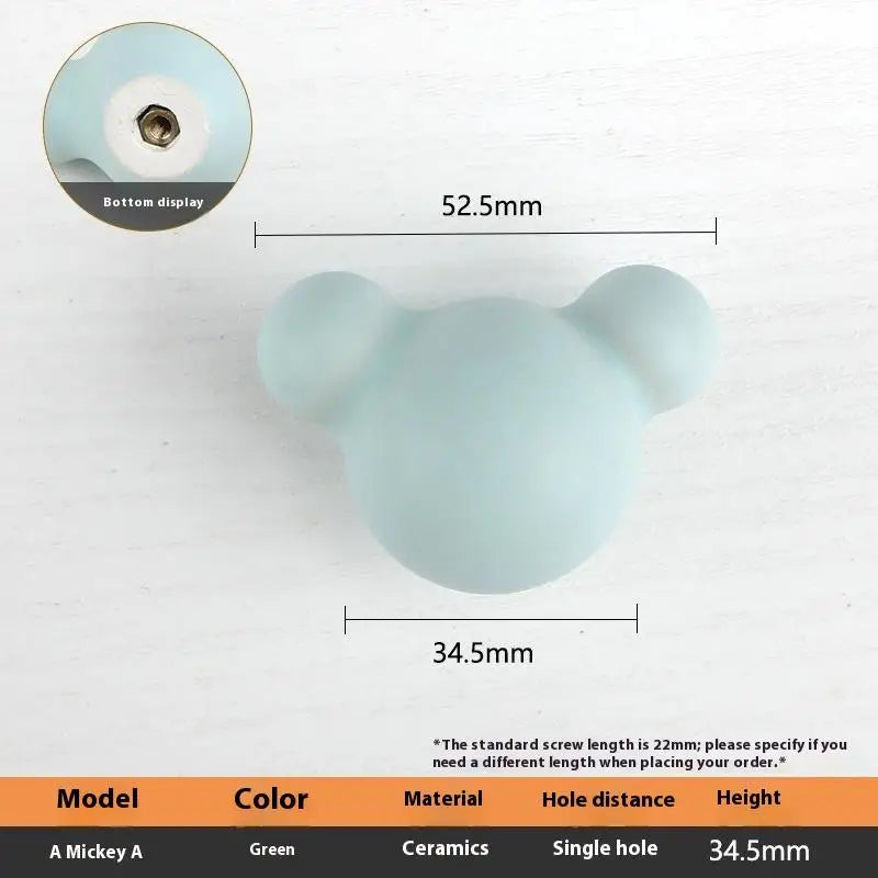 Nordic Ceramic Macaron Kids Cabinet Knobs & Drawer Handles