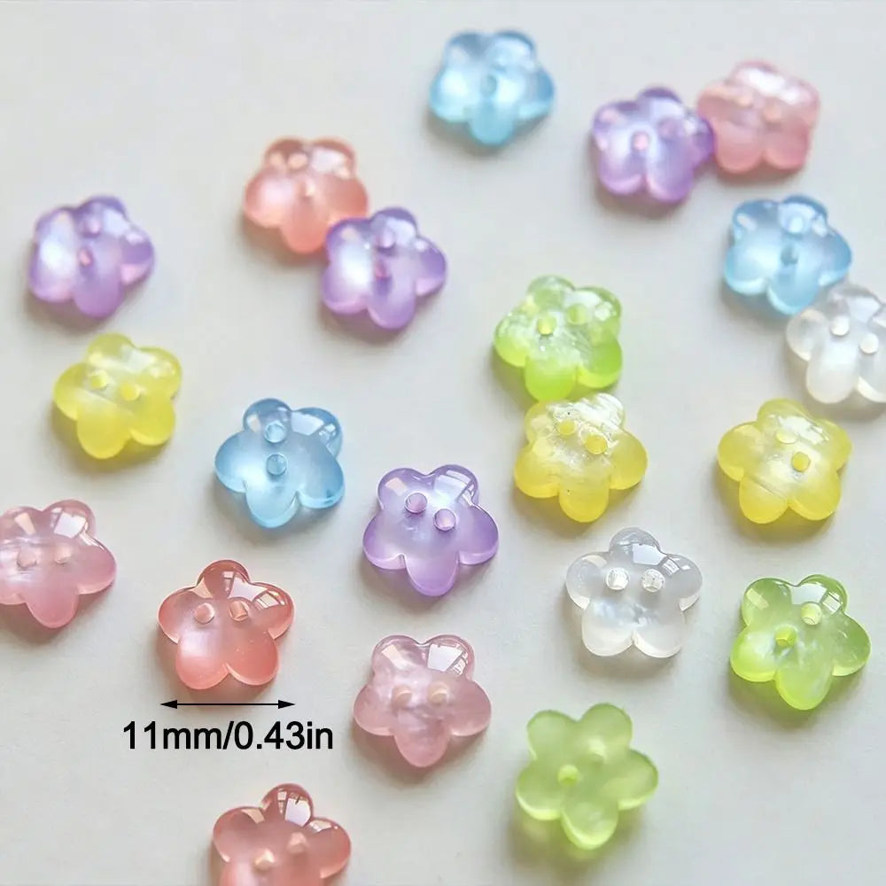 50pcs 3D Flower Buttons 11mm Hollow Cloud Shape – DIY Craft