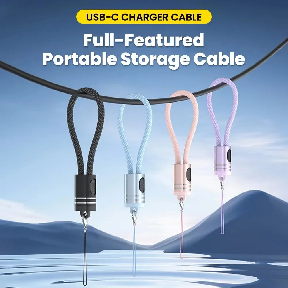 PD 60W Short USB-C Fast Charging Cable 18cm – iPhone & Android