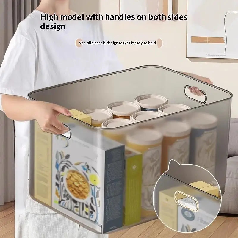 Frosted Plastic Desktop Storage Box – Dustproof Organizer