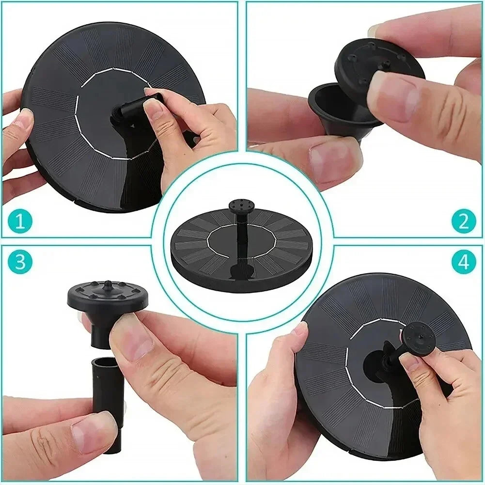 Solar Fountain Pump 16cm Floating 8 Nozzles – Garden Pond Bird Bath