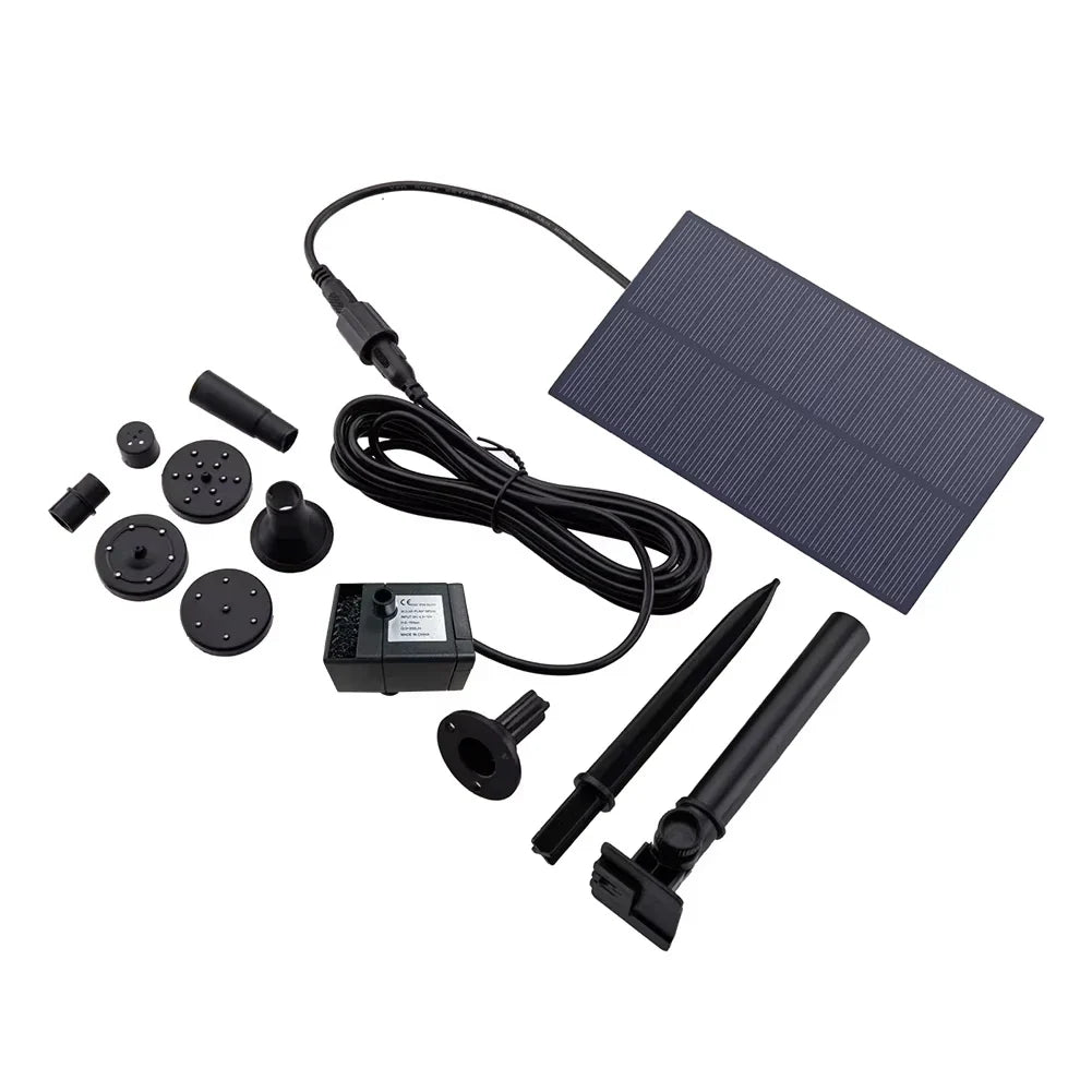 Solar 5W Fountain Pump Kit with Panel & Garden Stake