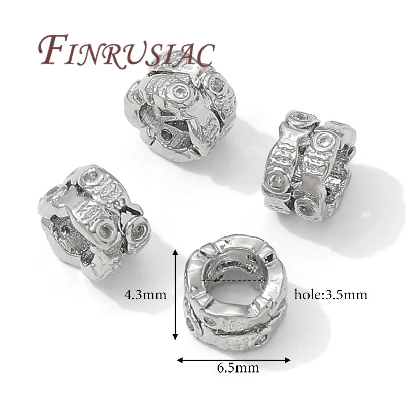 18K Gold Plated Zircon Spacer Beads – DIY Jewelry Making