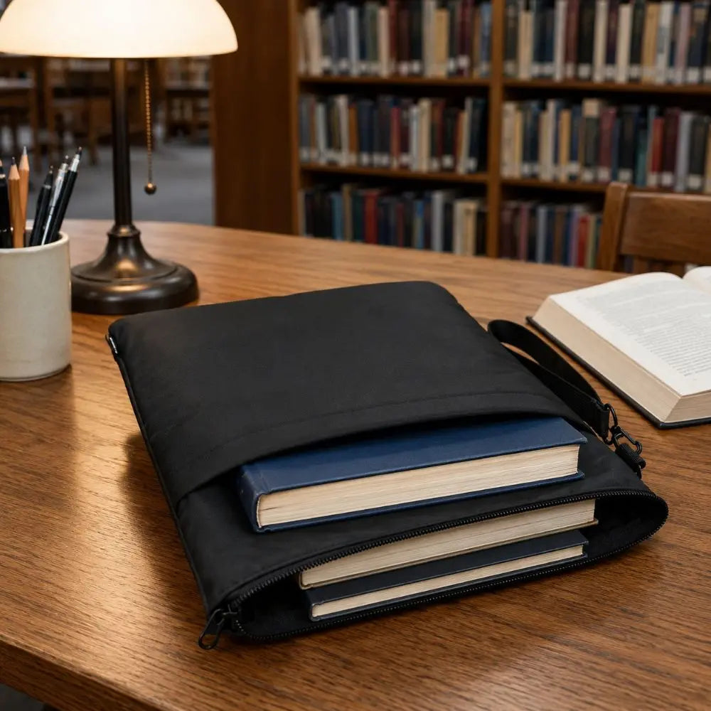 Zipper Book Sleeve – Water-Resistant Portable Book Cover