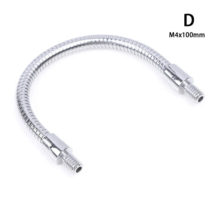 M4 Flexible Gooseneck Microphone Hose – Black & Silver, 10–40cm