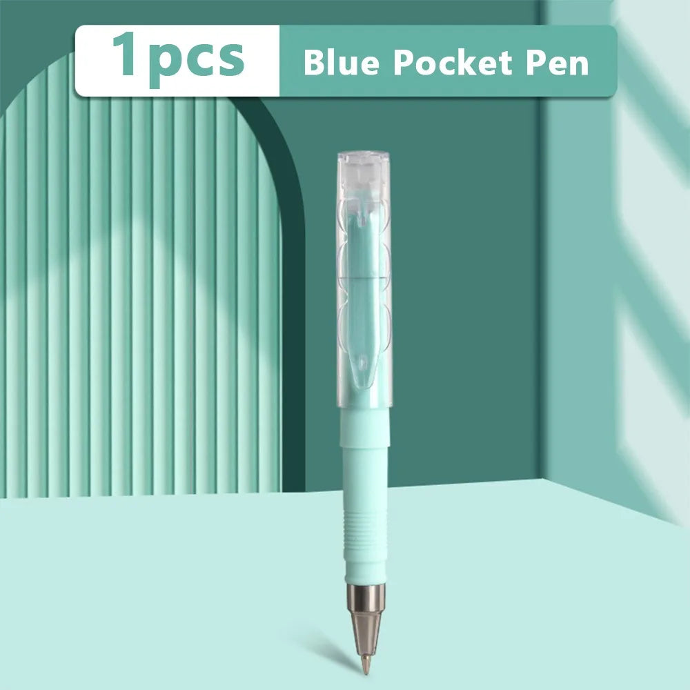 Morandi Mini Pocket Gel Pen – Quick-Dry Black Ink 0.5mm