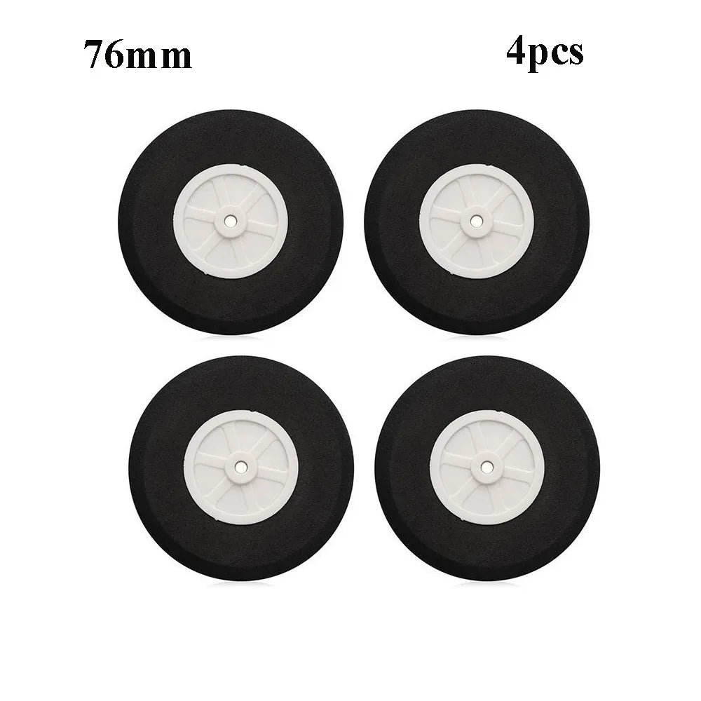 4pcs EVA Sponge Wheels 25–76mm DIY RC Plane Aircraft Parts