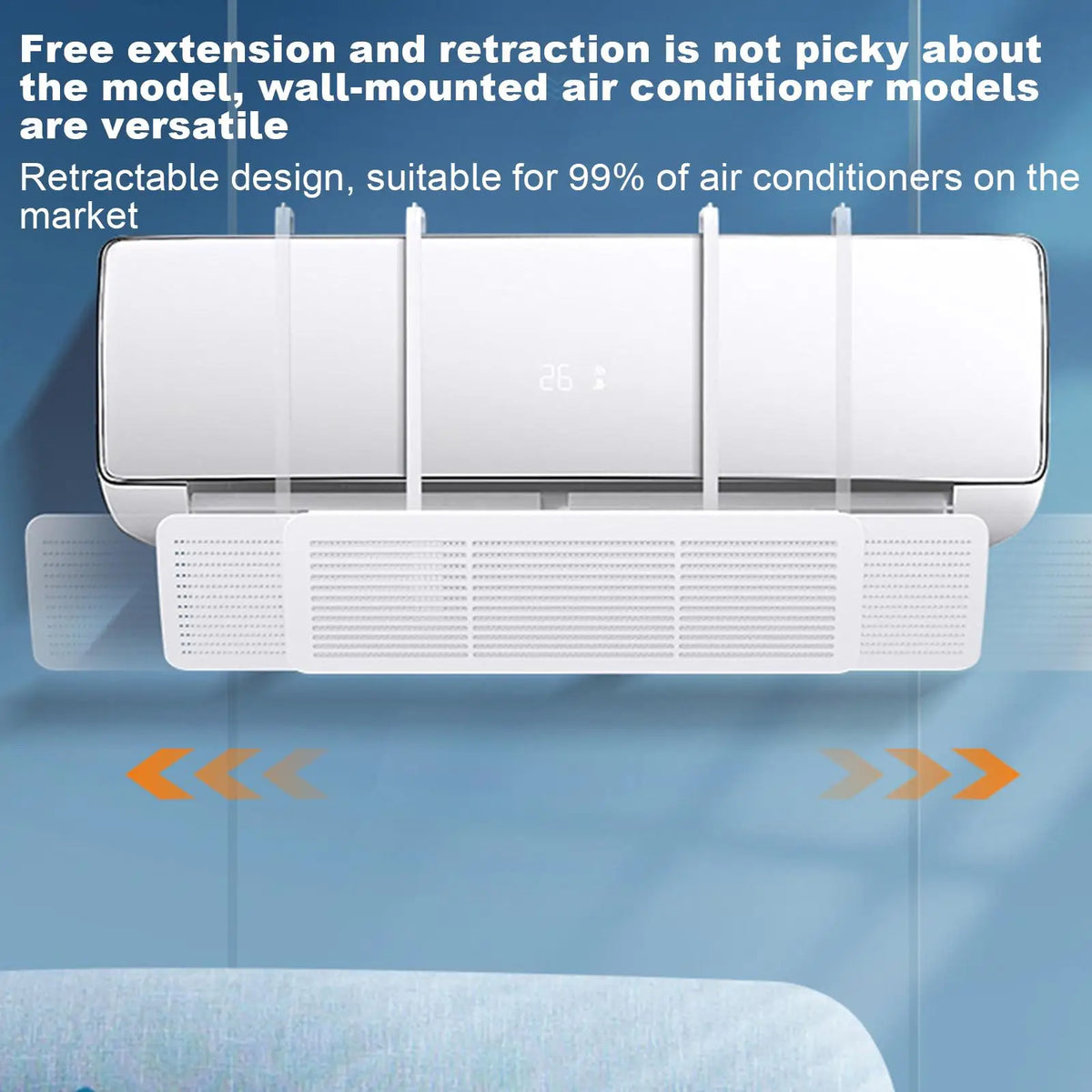 HVAC Vent Deflector – Adjustable AC Airflow Diverter 23–36 In