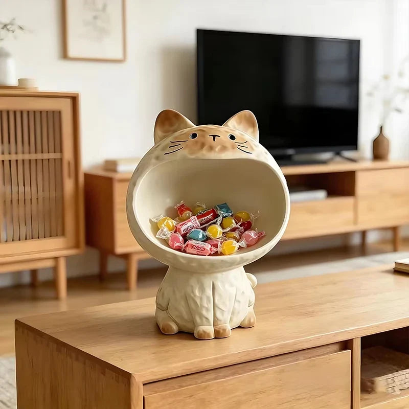 Cute Cat Desktop Storage Box – Kawaii Desk Organizer