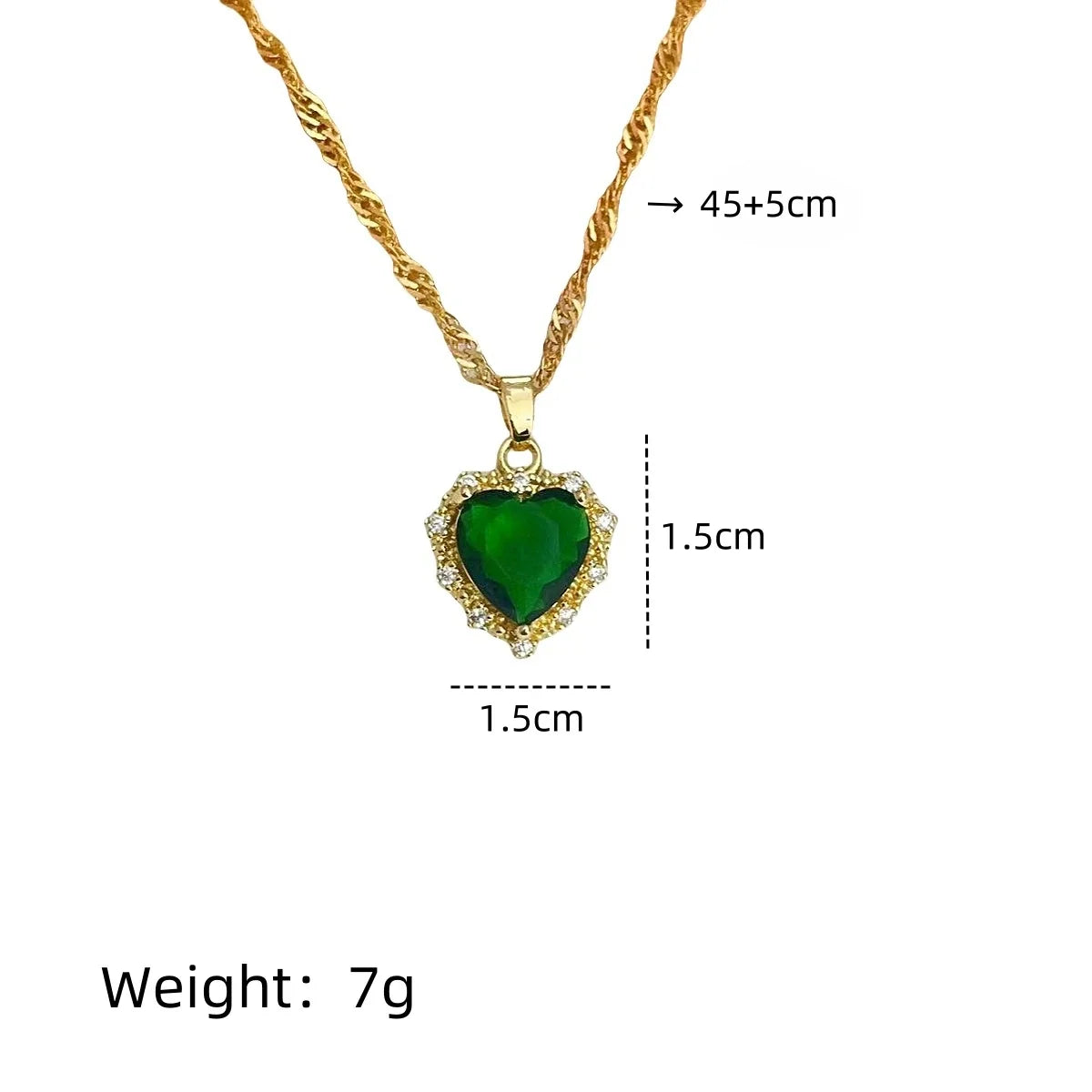 Women's Gold Love Heart Collarbone Chain Necklace