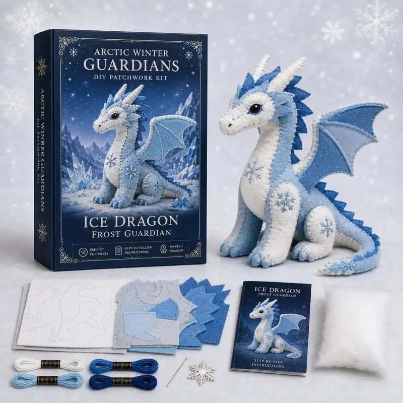3D Snow Fox DIY Felt Sewing Kit – Pre-Cut Stuffed Animal Craft
