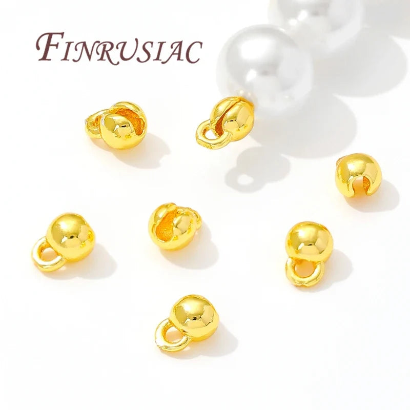 18K Gold Plated Crimp Bead End Caps – DIY Jewelry Findings