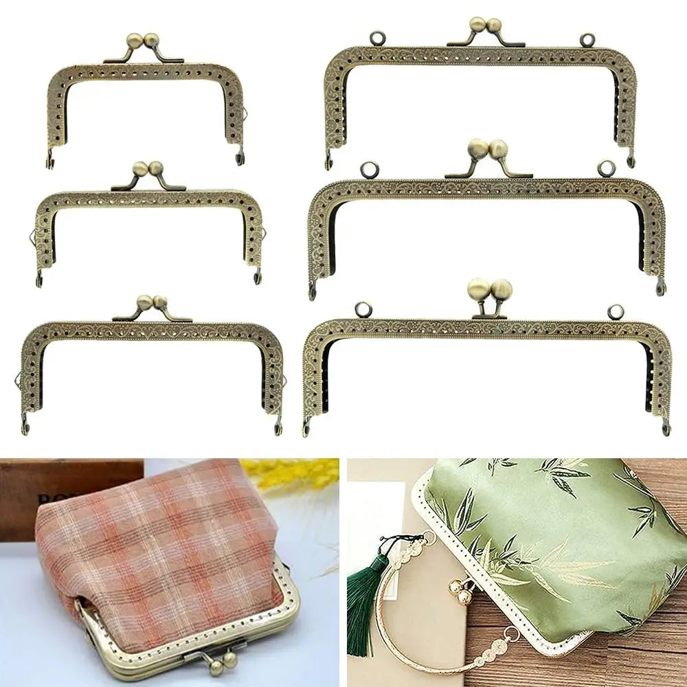 Metal Kiss Clasp Purse Frame for DIY Bag Making – 6 Sizes