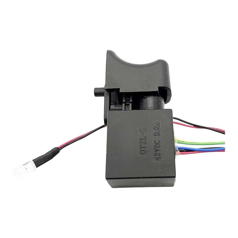 12V 16.8V Brushless Cordless Drill Trigger Switch with LED 8 Wire