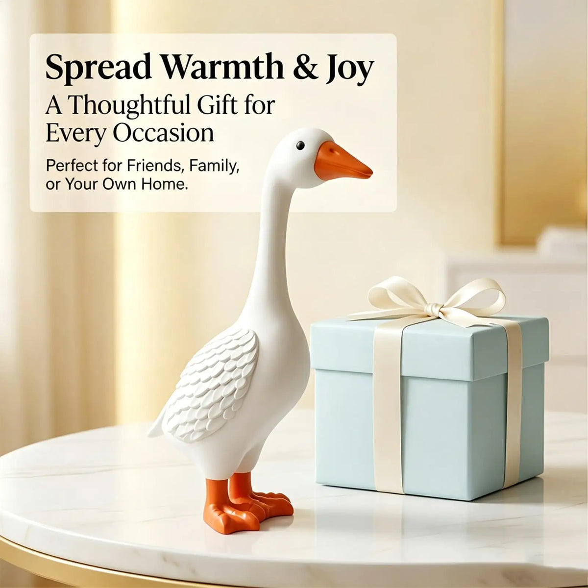 Realistic Resin Goose Statue – All-Weather Garden Porch Decor