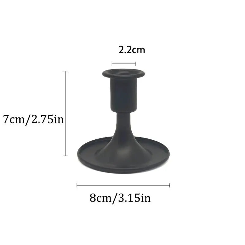 Retro Metal Chamberstick Candle Holder | Iron Table Decor