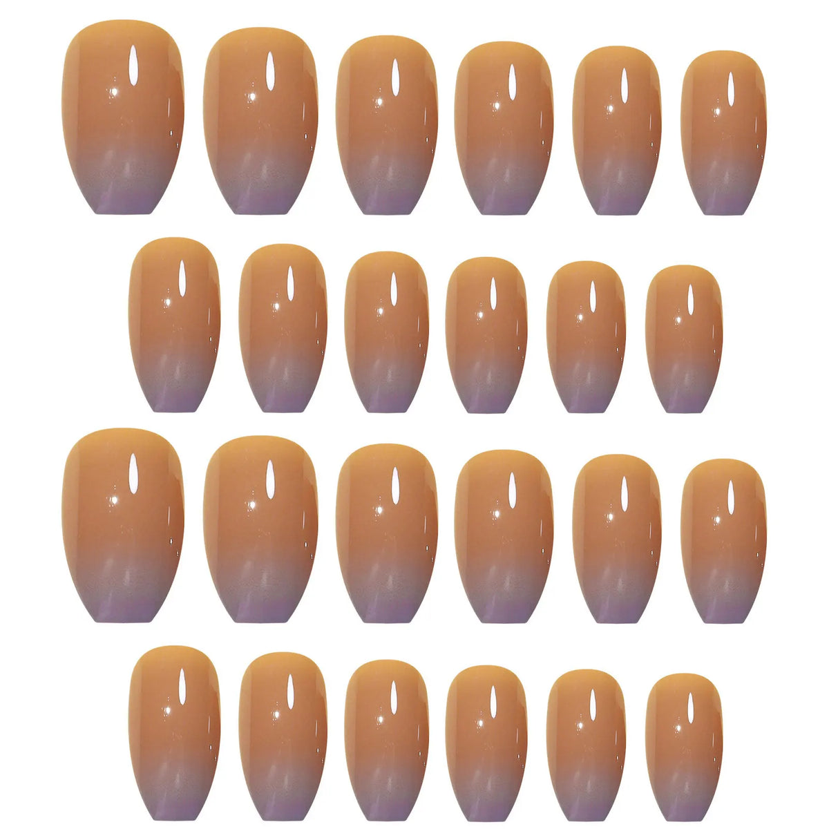 Handmade Rhinestone Press-On Nails Nude Gradient – L Size