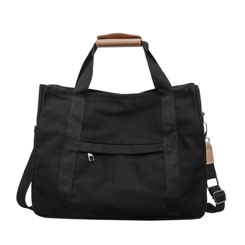 Large Canvas Tote Bag – Work, School & Travel Shoulder Bag