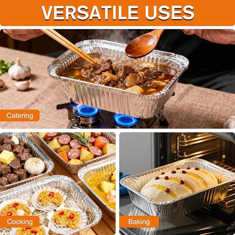 100-Pack Aluminum Foil Loaf Pans – Non-Stick Baking Trays