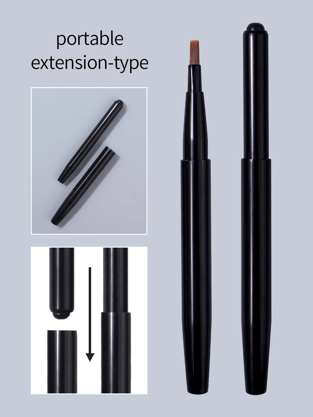 Retractable Double-Headed Lip Brush with Cap – 2 Pcs | Nixie