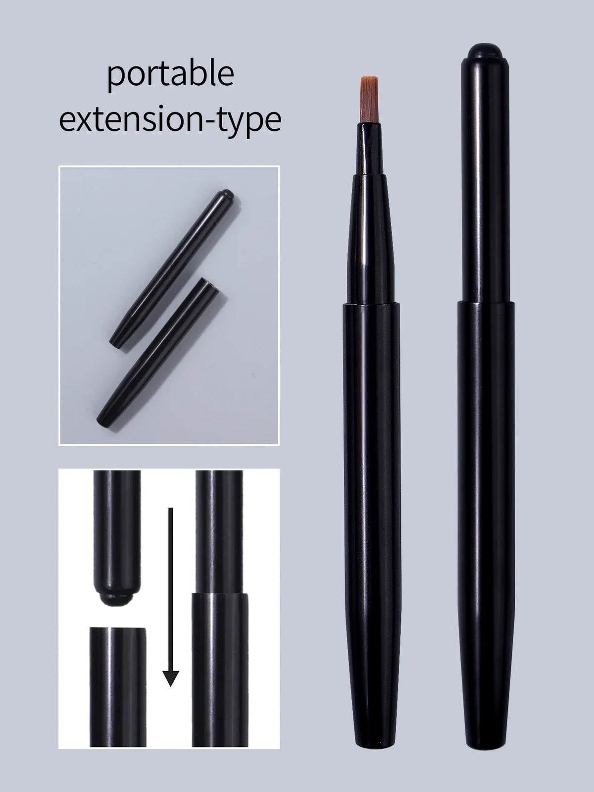 Retractable Double-Headed Lip Brush with Cap – 2 Pcs | Nixie