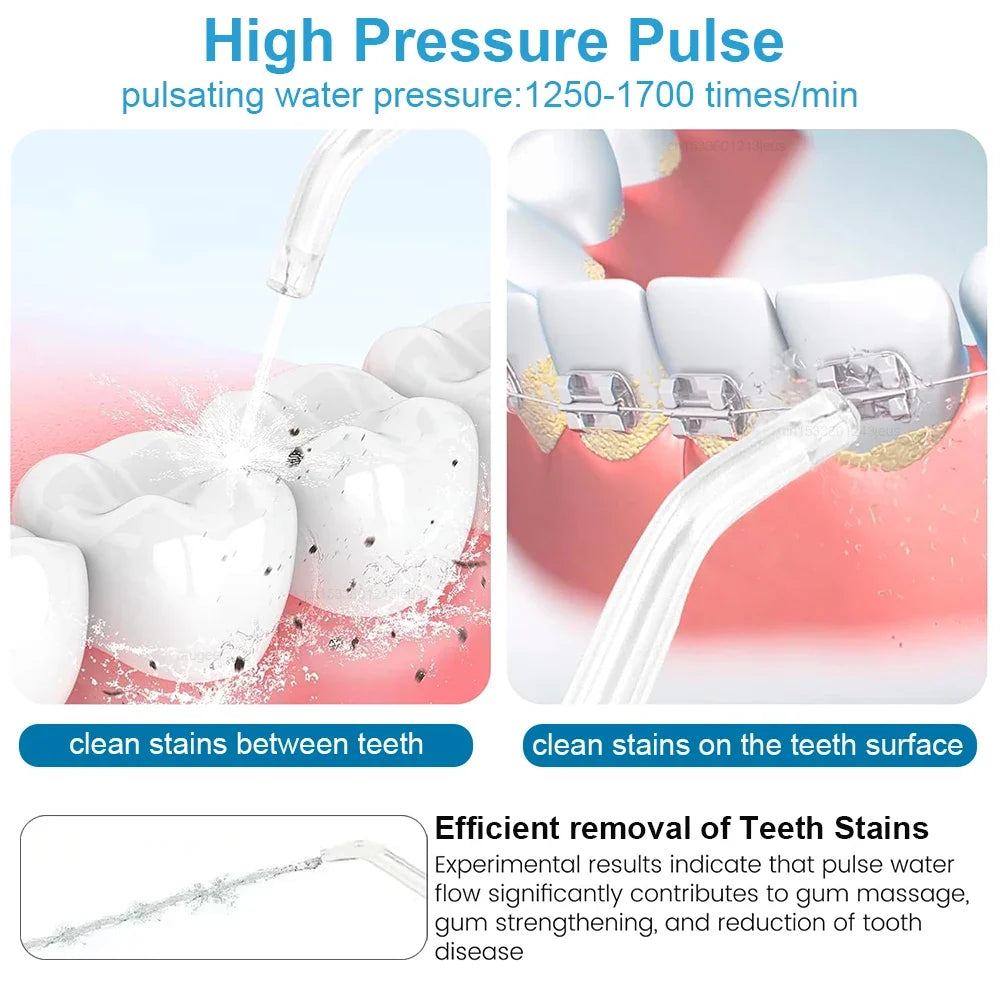 Raugee 800ml Electric Water Flosser Oral Irrigator | 5 Nozzles
