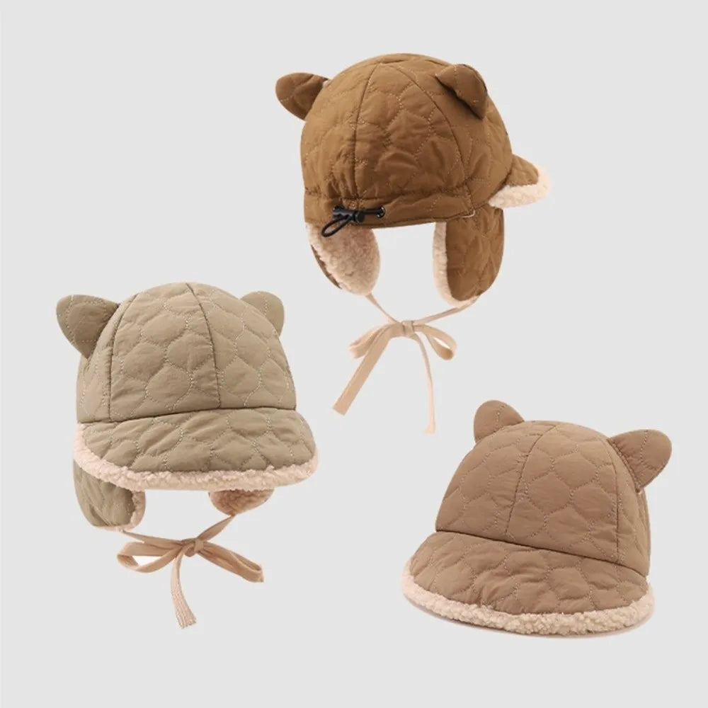 Toddler Lamb Fleece Beanie Hat with Ear Protection | 1–3Y