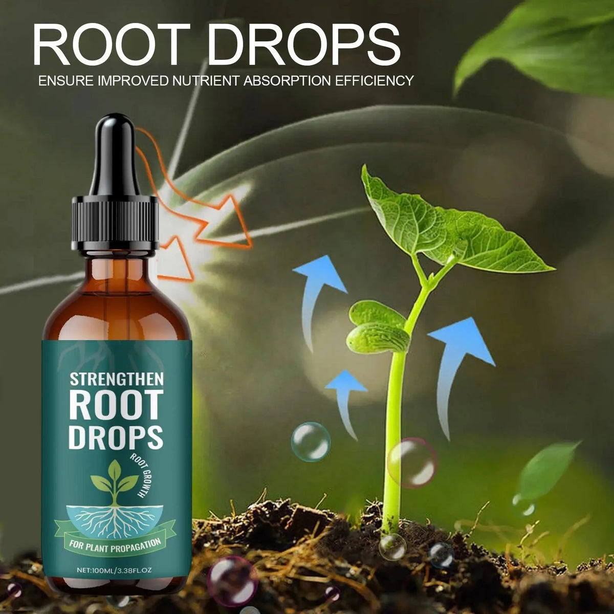 Root Drops Propagation Liquid – 100ml Plant Root Booster