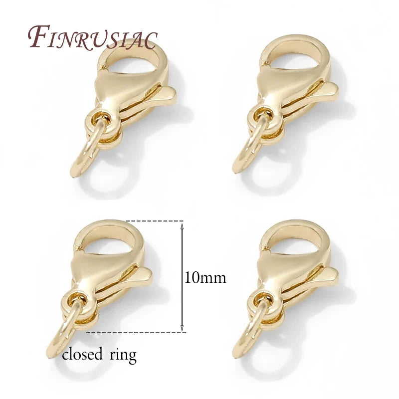 Gold Plated 10mm Lobster Clasps – DIY Bracelet Jewelry Findings