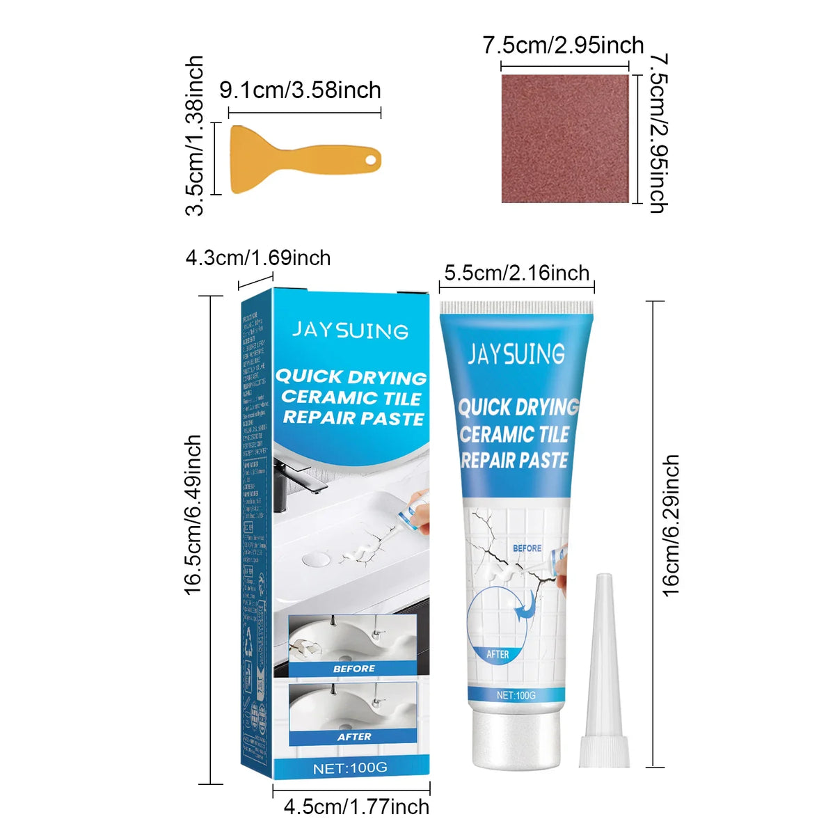 Ceramic Tile Repair Paste – Waterproof Crack Filler 100g
