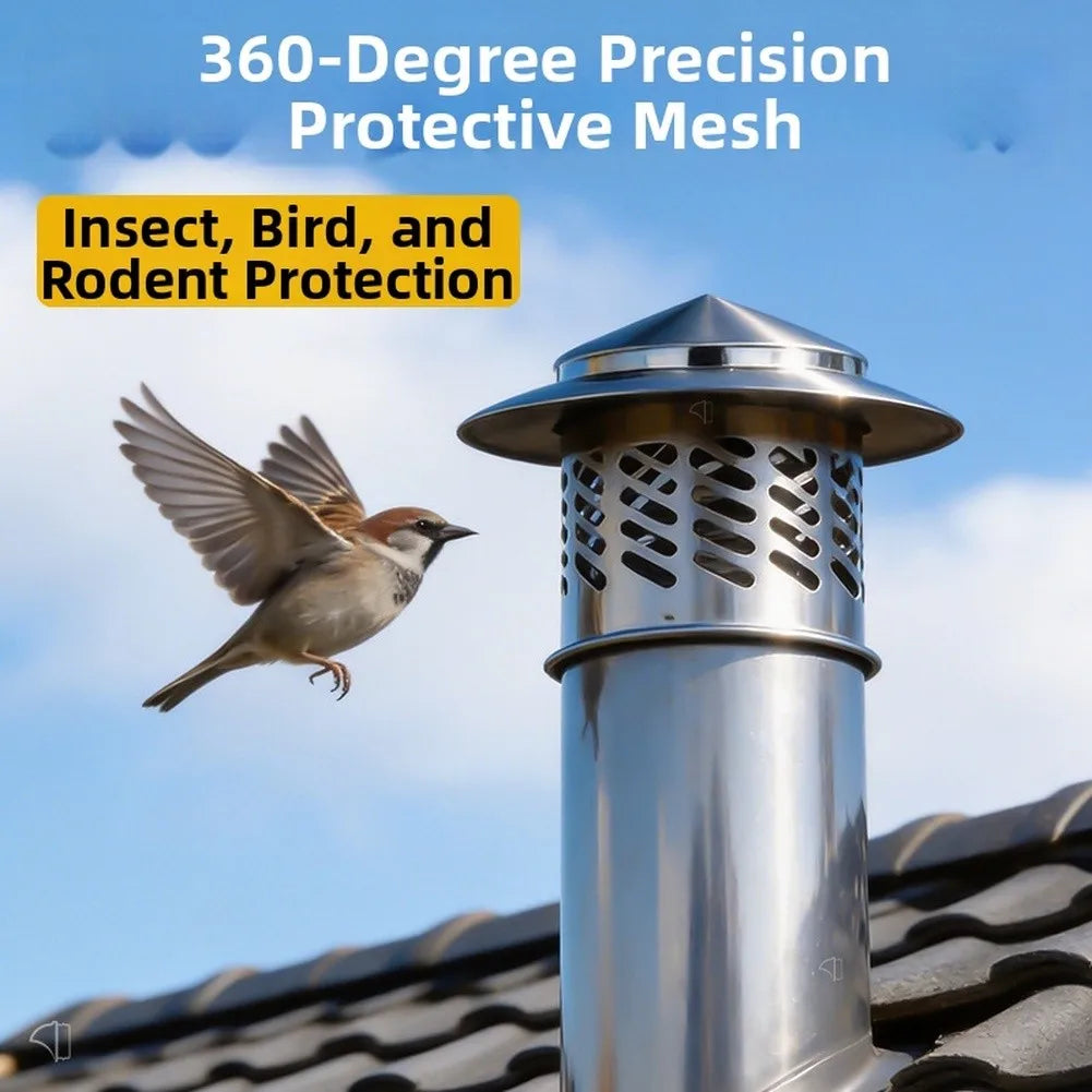 304 Stainless Steel Chimney Vent Hood – Bird & Rain Cap