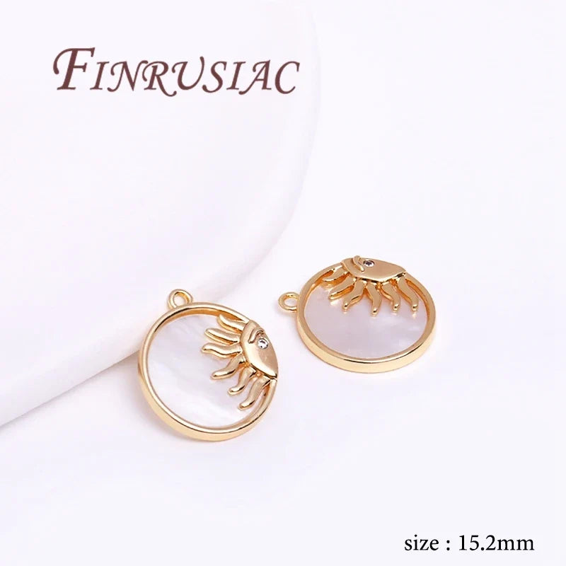 18K Gold Plated Shell Charms – DIY Necklace Pendant Findings