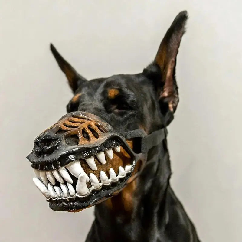 Dog Dinosaur Halloween Costume Muzzle | Soft Latex, Movable Jaw