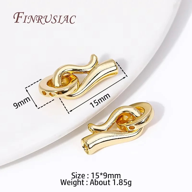 18K Gold Plated Zircon Butterfly Bowknot Pearl Clasp | DIY Jewelry