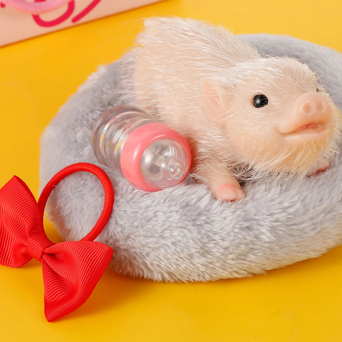 Mini Silicone Piglet Doll Toy Set – Lifelike Reborn Pig Gift
