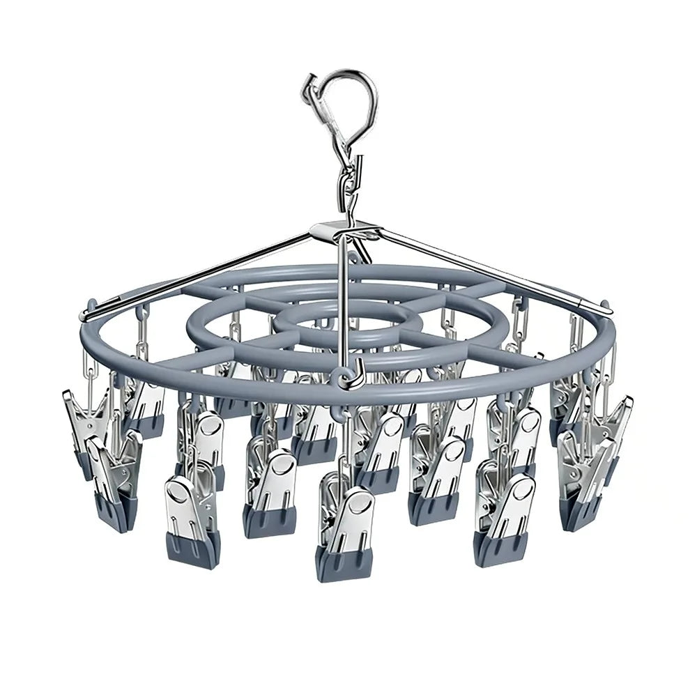 Stainless Steel Clothes Drying Rack 18/24 Non-Slip Clips