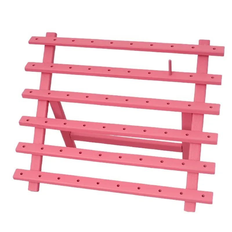Foldable Bamboo Thread Storage Stand – Sewing & Craft Organizer