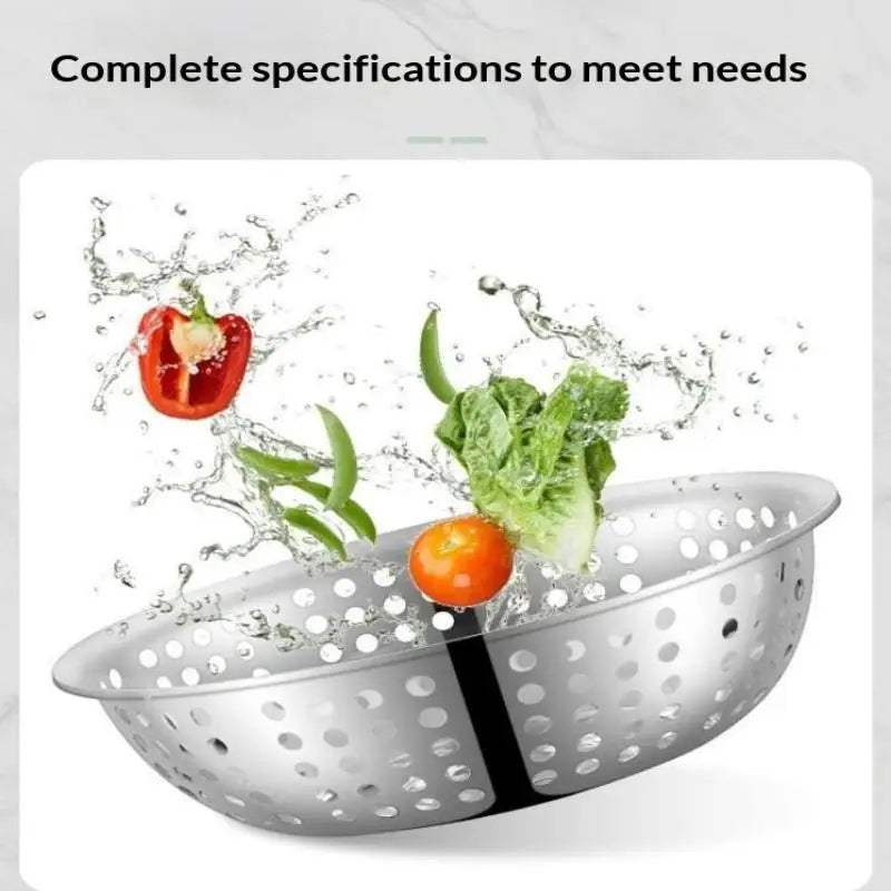 Stainless Steel Colander Rice Sieve Strainer Drain Basin