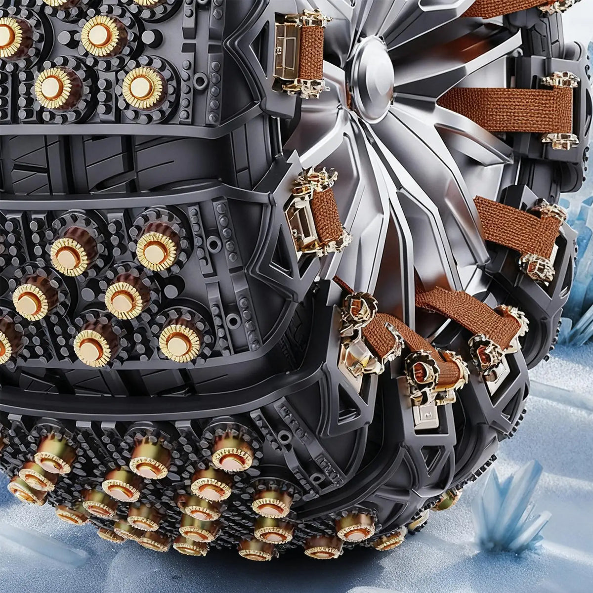 8-Piece Winter Tire Snow Chains | Anti-Slip 165–265mm Car Chains