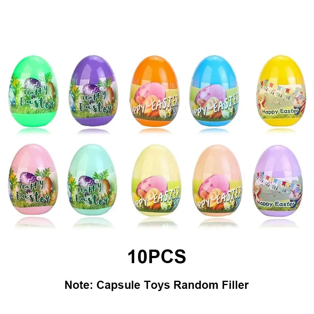 10-Pack Multicolor Openable Easter Capsule Eggs | Random Filler
