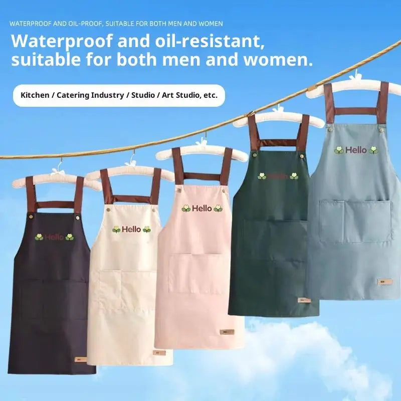 Waterproof Kitchen Apron with Pockets – Men & Women