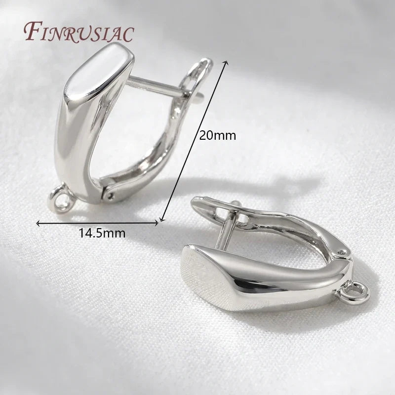 Floral Leverback Earring Hooks 18K Gold Silver Plated DIY Findings