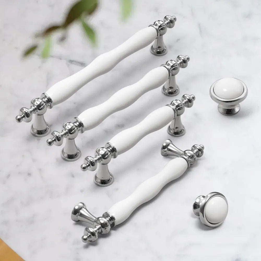 Modern Ceramic Cabinet Handles – Gold & Silver Drawer Pulls