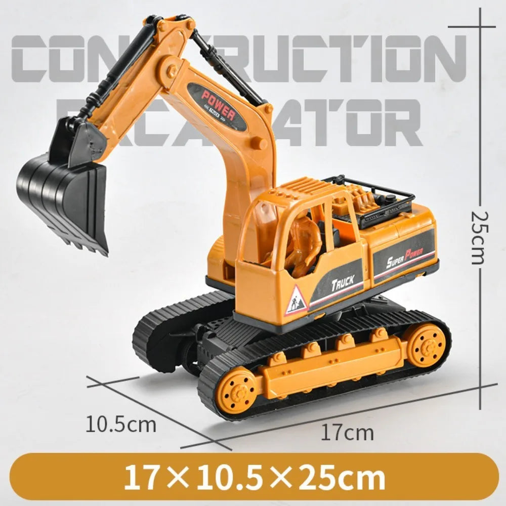 Kids Inertia Engineering Toy Cars – Dump Truck & Excavator 4 Styles