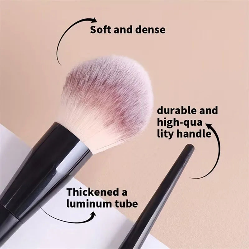 2-Piece Fluffy Makeup Brush Set – Powder, Blush & Contour