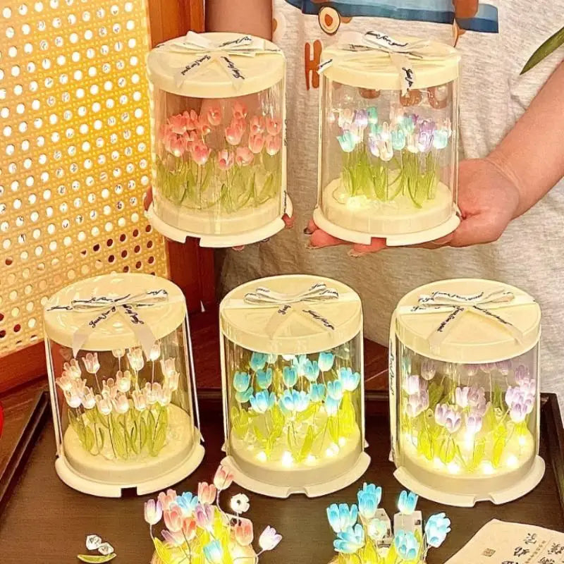 DIY Flower Sea Night Light Lamp Kit – Handmade Craft Decor
