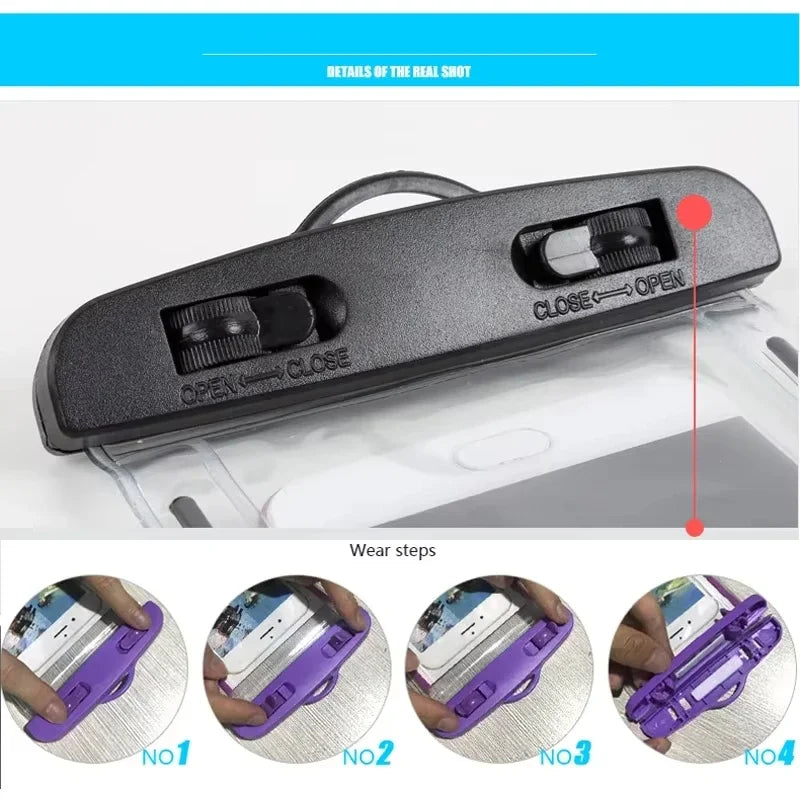 Waterproof Phone Pouch Luminous Dry Bag | Touchscreen